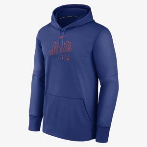 New York Mets Authentic Collection Practice Men&#039;s Nike Therma MLB Pullover Hoodie NAC311TUNME-J37