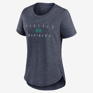 Seattle Mariners Knockout Team Stack Women&#039;s Nike MLB T-Shirt NKMVEX52MVR-PL8