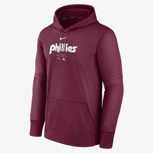 Philadelphia Phillies Authentic Collection Practice Men&#039;s Nike Therma MLB Pullover Hoodie NAC303AQPP-J37