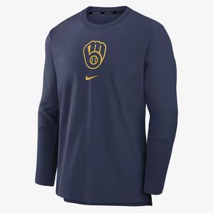 Milwaukee Brewers Authentic Collection Player Men&#039;s Nike Dri-FIT MLB Pullover Jacket 015C160NMZB-5Z2