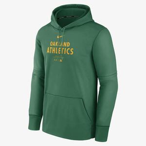 Oakland Athletics Authentic Collection Practice Men&#039;s Nike Therma MLB Pullover Hoodie NAC311QKFZ-J37