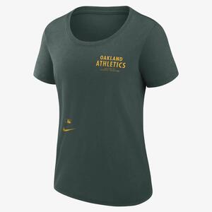 Oakland Athletics Authentic Collection Early Work Women&#039;s Nike Dri-FIT MLB T-Shirt 01MM3EYFZ-K7E