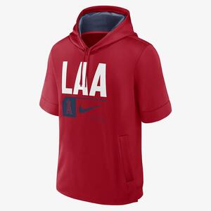 Los Angeles Angels Tri Code Lockup Men&#039;s Nike MLB Short-Sleeve Pullover Hoodie 01SO036NANG-8NZ