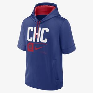 Chicago Cubs Tri Code Lockup Men&#039;s Nike MLB Short-Sleeve Pullover Hoodie 01SO199NEJ-8NZ
