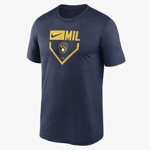Milwaukee Brewers Home Plate Icon Legend Men&#039;s Nike Dri-FIT MLB T-Shirt NKGK44BMZB-3AY