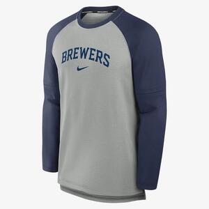 Milwaukee Brewers Authentic Collection Game Time Men&#039;s Nike Breathe MLB Long-Sleeve T-Shirt 013F019NMZB-P3U
