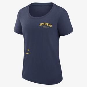 Milwaukee Brewers Authentic Collection Early Work Women&#039;s Nike Dri-FIT MLB T-Shirt 01MM44BMZB-K7E