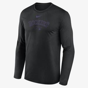 Colorado Rockies Authentic Collection Practice Men&#039;s Nike Dri-FIT MLB Long-Sleeve T-Shirt 015H00ADNV-J37