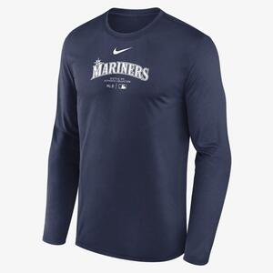 Seattle Mariners Authentic Collection Practice Men&#039;s Nike Dri-FIT MLB Long-Sleeve T-Shirt 015H44BMVR-J37