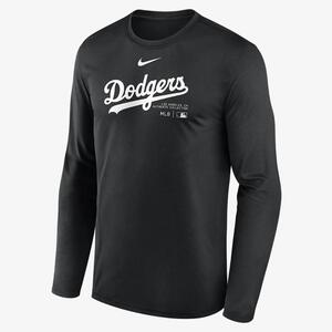 Los Angeles Dodgers Authentic Collection Practice Men&#039;s Nike Dri-FIT MLB Long-Sleeve T-Shirt 015H00ALD-J37
