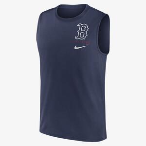 Boston Red Sox Large Logo Men&#039;s Nike Dri-FIT MLB Muscle Tank Top 01B344BBQ-QLD