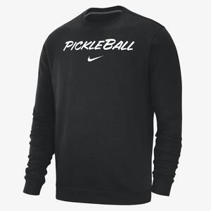 Nike Club Fleece Men&#039;s Pickleball Crew-Neck Pullover Top M33778PG02-BLK