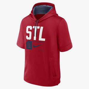 St. Louis Cardinals Tri Code Lockup Men&#039;s Nike MLB Short-Sleeve Pullover Hoodie 01SO036NSCN-8NZ
