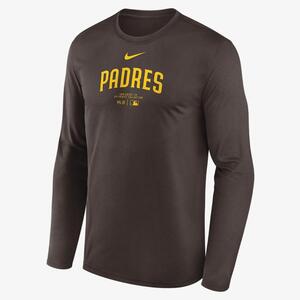 San Diego Padres Authentic Collection Practice Men&#039;s Nike Dri-FIT MLB Long-Sleeve T-Shirt 015H20QPYP-J37