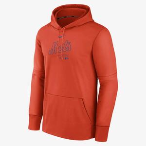 New York Mets Authentic Collection Practice Men&#039;s Nike Therma MLB Pullover Hoodie NAC303ANNME-J37