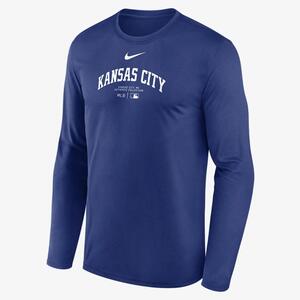 Kansas City Royals Authentic Collection Practice Men&#039;s Nike Dri-FIT MLB Long-Sleeve T-Shirt 015H4EWROY-J37