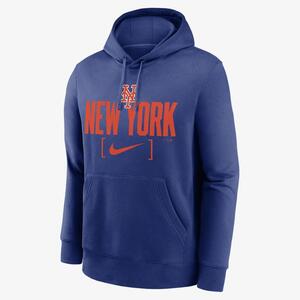 New York Mets Club Slack Men&#039;s Nike MLB Pullover Hoodie NKDK4EWNME1TG-4EW