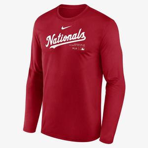 Washington Nationals Authentic Collection Practice Men&#039;s Nike Dri-FIT MLB Long-Sleeve T-Shirt 015H62QWTL-J37