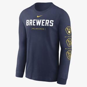 Milwaukee Brewers Repeater Men&#039;s Nike MLB Long-Sleeve T-Shirt NKAC44BMZB-L0A