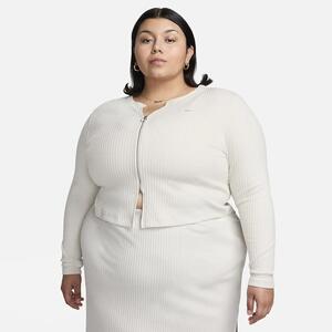 Nike Sportswear Chill Knit Women&#039;s Slim Full-Zip Ribbed Cardigan (Plus Size) FN3684-104