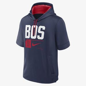 Boston Red Sox Tri Code Lockup Men&#039;s Nike MLB Short-Sleeve Pullover Hoodie 01SO046NBQ-8NZ