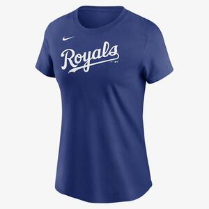 Kansas City Royals Wordmark Women&#039;s Nike MLB T-Shirt NKAF4EWROY-0U5