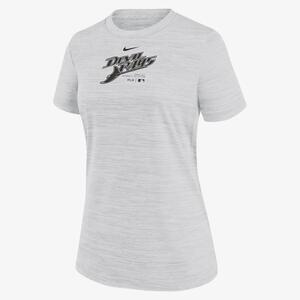 Tampa Bay Rays Authentic Collection Practice Velocity Women&#039;s Nike Dri-FIT MLB T-Shirt 02LQ10ARAY-J37