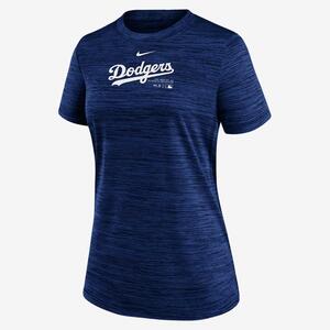 Los Angeles Dodgers Authentic Collection Practice Velocity Women&#039;s Nike Dri-FIT MLB T-Shirt 02LQ47XLD-J37