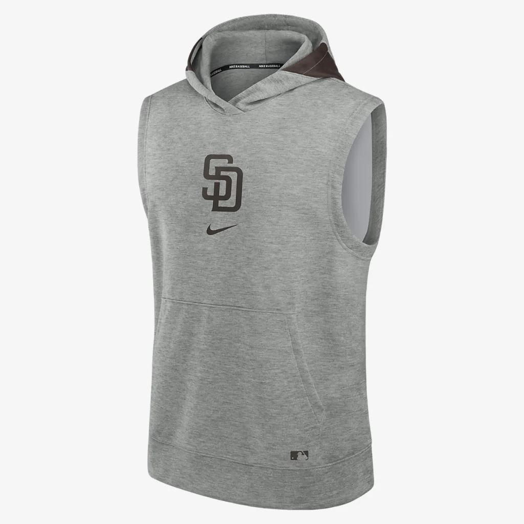 San Diego Padres Authentic Collection Early Work Men’s Nike Dri-FIT MLB Sleeveless Pullover Hoodie 013U03A5PYP-J3E