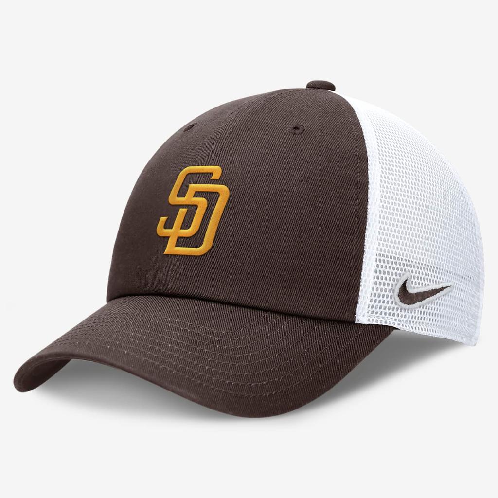 San Diego Padres Evergreen Club Men&#039;s Nike MLB Trucker Adjustable Hat NB0319NZPYP-BEE
