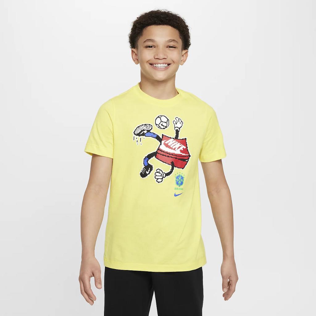 Brazil Big Kids&#039; Nike Soccer T-Shirt FZ0192-740
