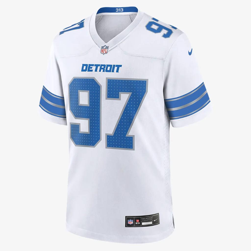 Aidan Hutchinson Detroit Lions Men&#039;s Nike NFL Game Football Jersey 67NM0B9P9JF-DE0