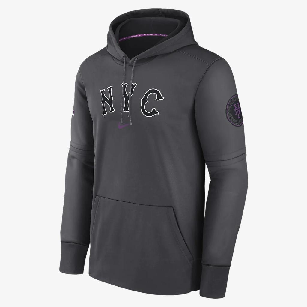 New York Mets City Connect Practice Men&#039;s Nike Therma MLB Pullover Hoodie NAC300OTNME-70M
