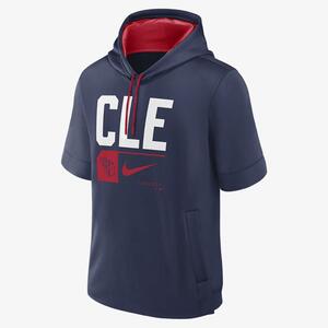 Cleveland Guardians Tri Code Lockup Men&#039;s Nike MLB Short-Sleeve Pullover Hoodie 01SO046NIAN-8NZ