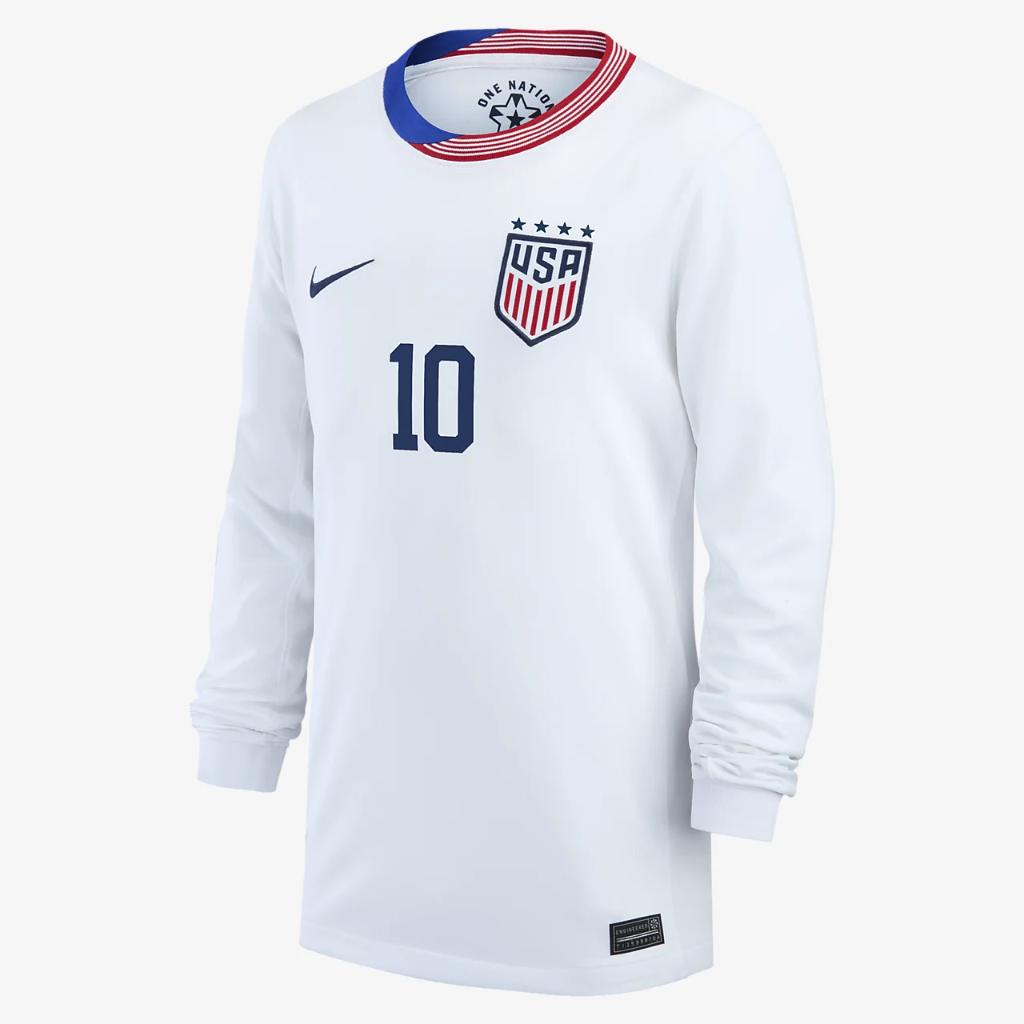 Lindsey Horan USWNT 2024 Stadium Home Big Kids&#039; Nike Dri-FIT Long-Sleeve Soccer Jersey N201421987-USW