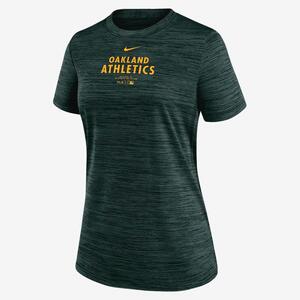 Oakland Athletics Authentic Collection Practice Velocity Women&#039;s Nike Dri-FIT MLB T-Shirt 02LQ3EYFZ-J37
