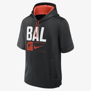 Baltimore Orioles Tri Code Lockup Men&#039;s Nike MLB Short-Sleeve Pullover Hoodie 01SO088NOLE-8NZ