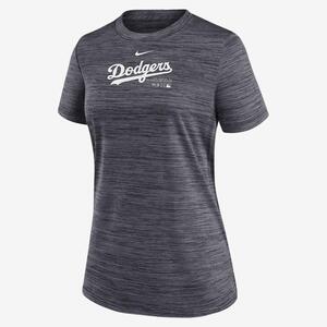 Los Angeles Dodgers Authentic Collection Practice Velocity Women&#039;s Nike Dri-FIT MLB T-Shirt 02LQ00ALD-J37