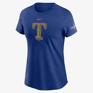 Texas Rangers 2023 World Series Champions Gold Logo Women&#039;s Nike MLB T-Shirt NKAF4EWTER-WQD