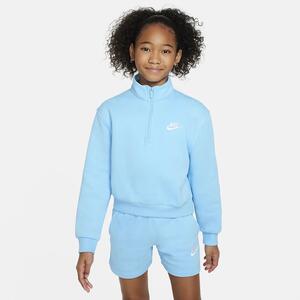 Nike Sportswear Club Fleece Big Kids&#039; (Girls&#039;) 1/2-Zip Long-Sleeve Top FD2930-407