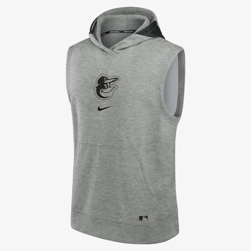 Baltimore Orioles Authentic Collection Early Work Men’s Nike Dri-FIT MLB Sleeveless Pullover Hoodie 013U086NOLE-J3E