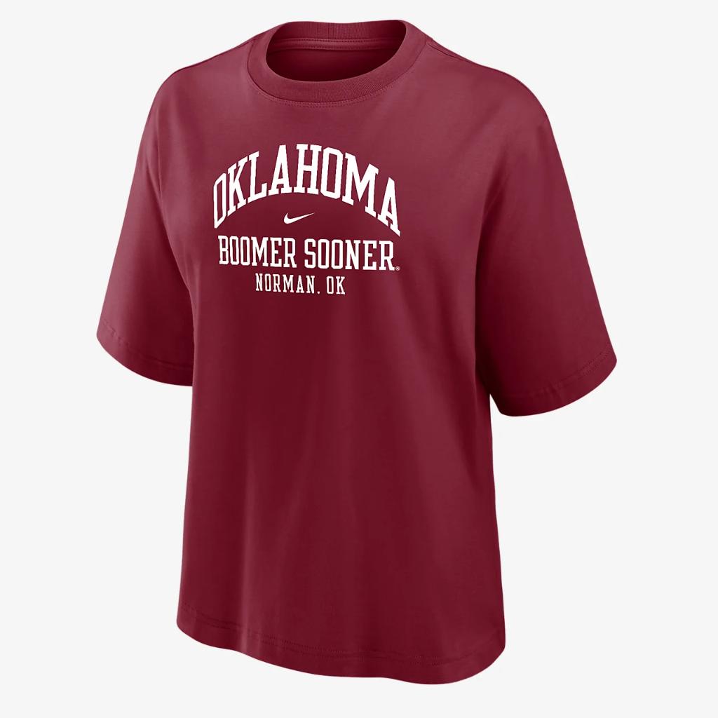 Oklahoma Women&#039;s Nike College Boxy T-Shirt W111220530-OKL