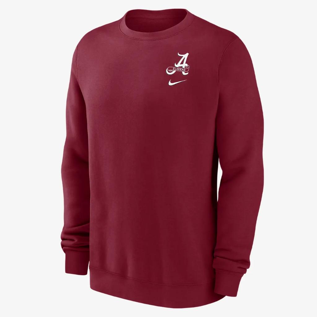 Alabama Club Fleece Men&#039;s Nike College Sweatshirt M337781291-ALA