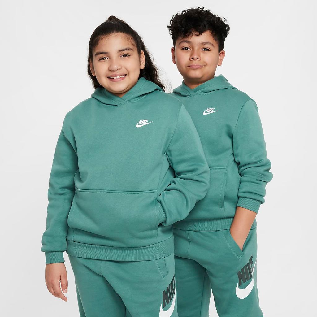 Nike Sportswear Club Fleece Big Kids&#039; Pullover Hoodie (Extended Size) FD3001-361