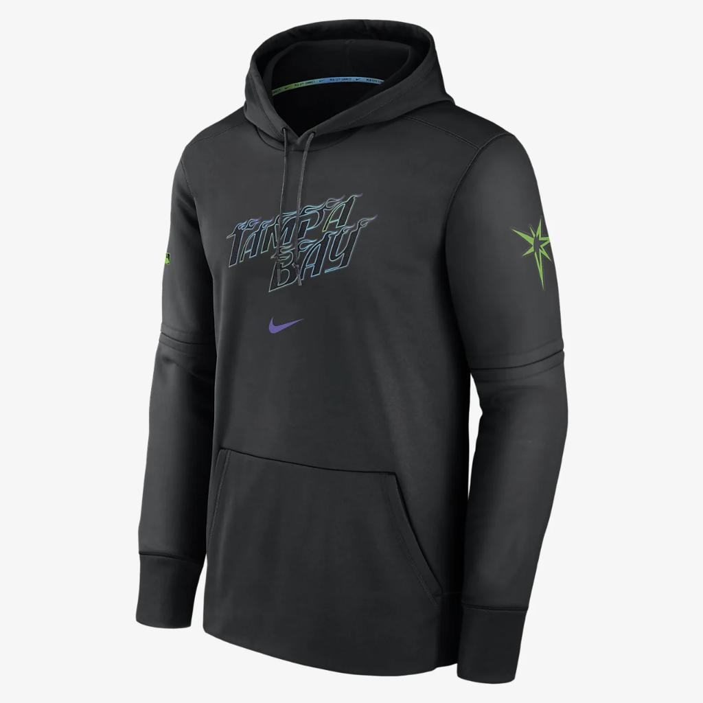 Tampa Bay Rays City Connect Practice Men&#039;s Nike Therma MLB Pullover Hoodie NAC3912ZRAY-70M