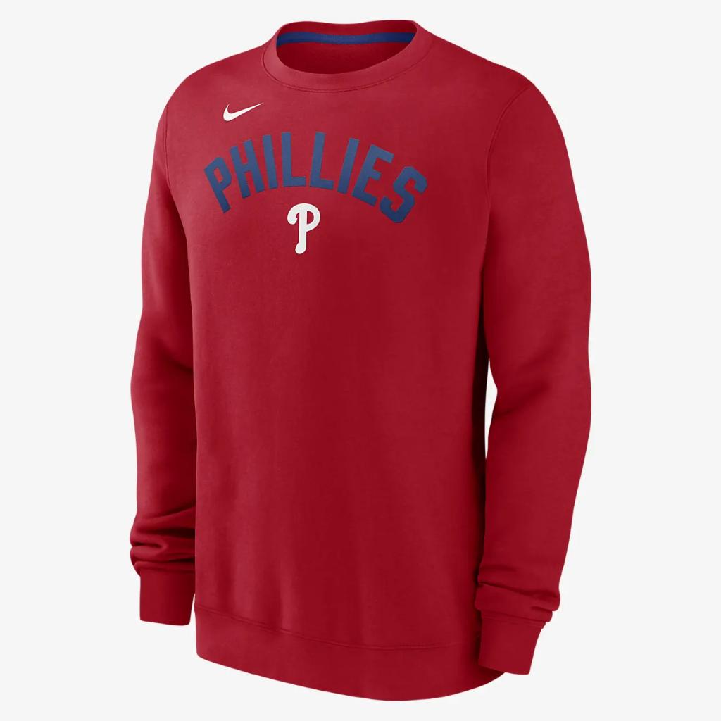 Philadelphia Phillies Classic Men&#039;s Nike MLB Pullover Crew NKPU161NPP-N9P