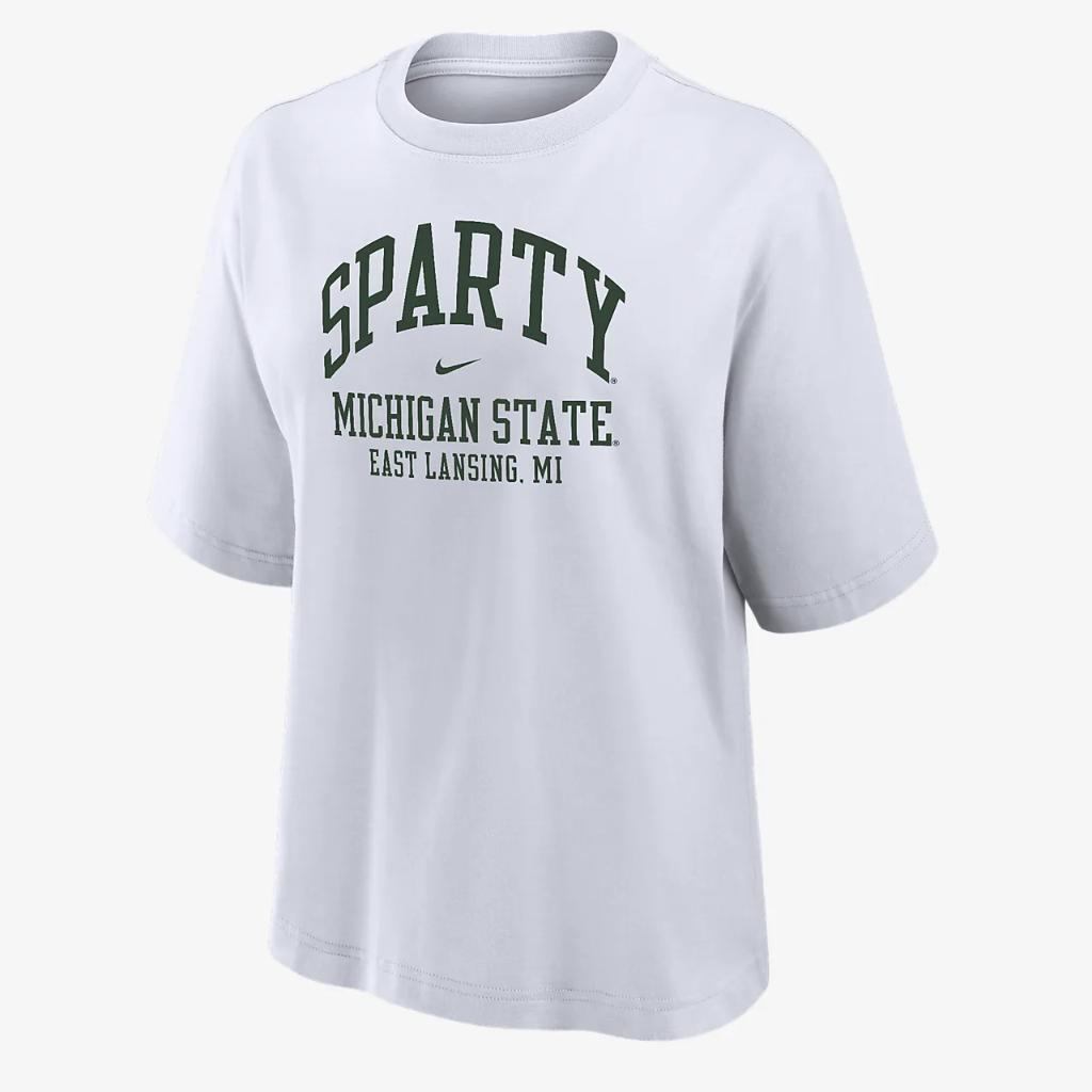 Michigan State Women&#039;s Nike College Boxy T-Shirt W111220530-MSU