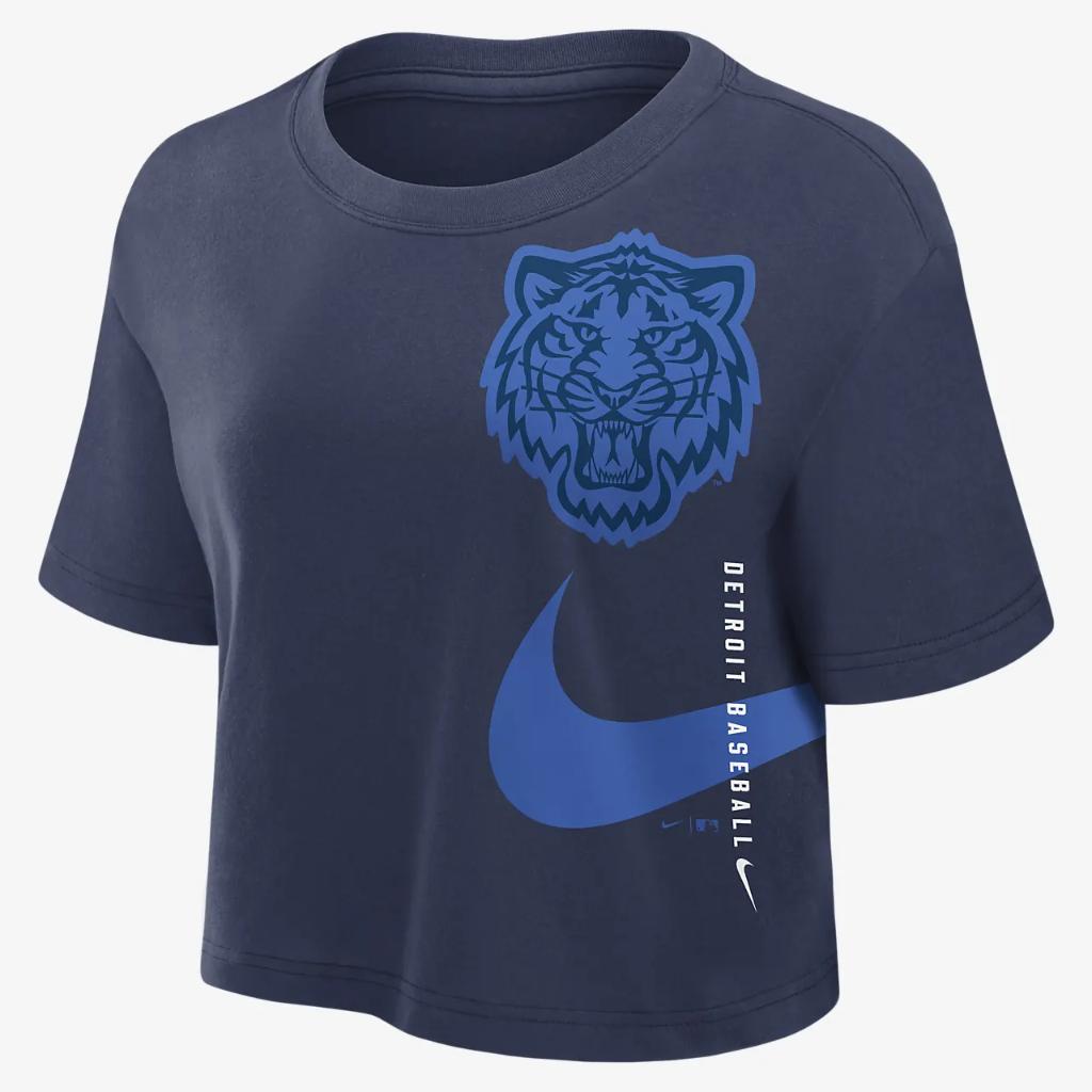 Detroit Tigers City Connect Women&#039;s Nike Dri-FIT MLB Cropped T-Shirt 01D444BDG-YJV